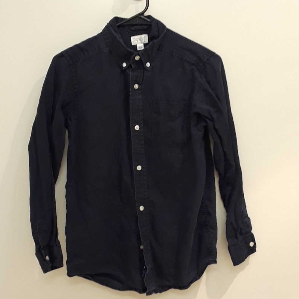 Navy Childrens Place Linen Button up shirt